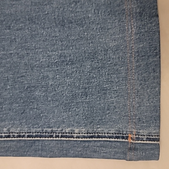 Alice + Olivia Medium Blue Denim Bustier Zip-Front Overalls - Picture 10 of 12